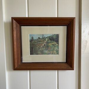 Claude Monet Matted print and wooden frame